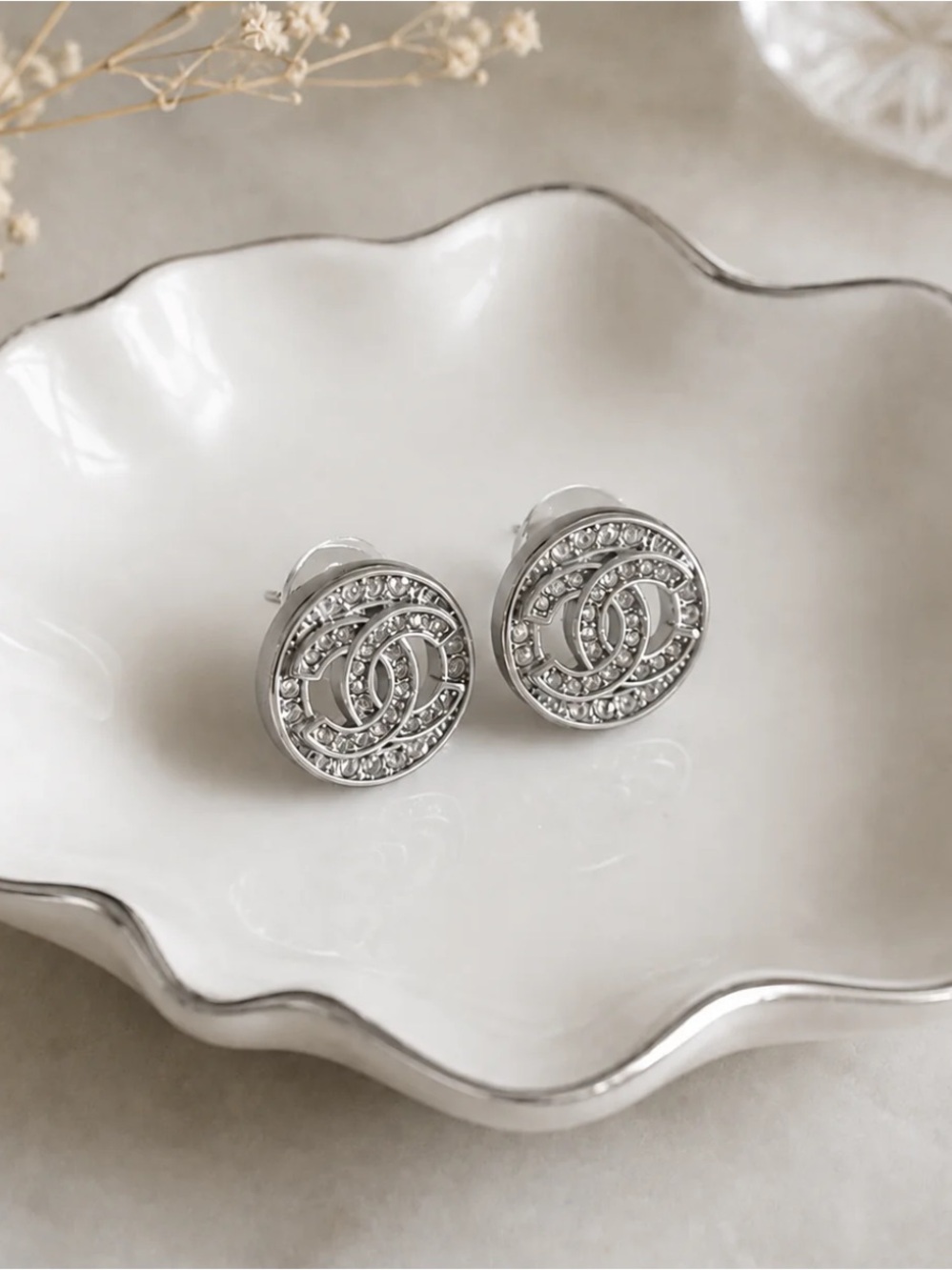 Chanel Diamond Stud Earrings
